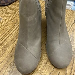 TOMS grey suede booties